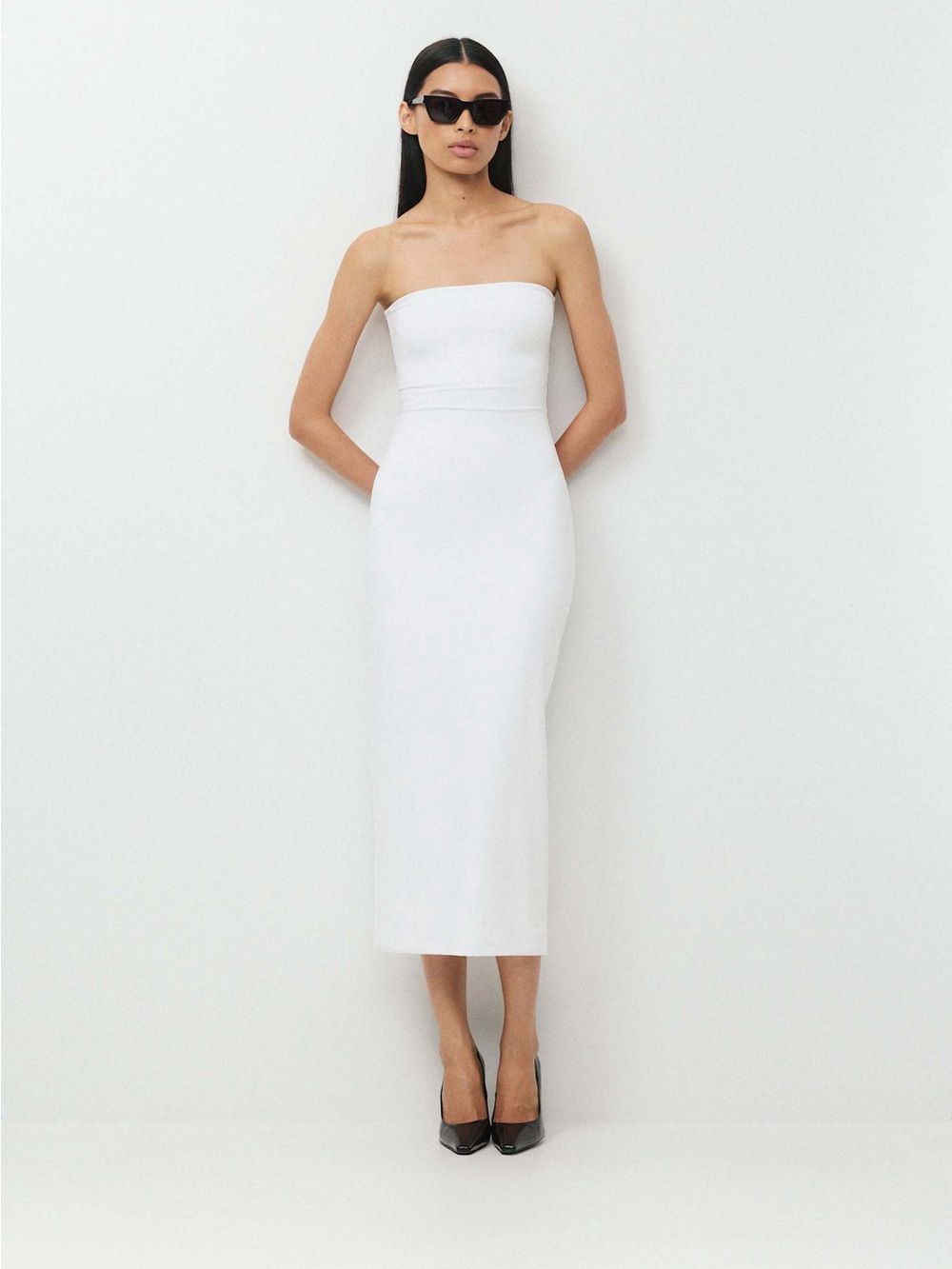 Aritzia Original Contour Enrapture Maxi Tube Dress – Bright White – M